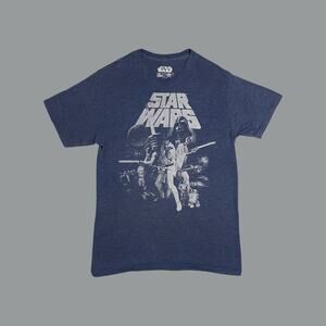 Vintage Star Wars Men’s Classic Blue Graphic T-Shirt - Small
